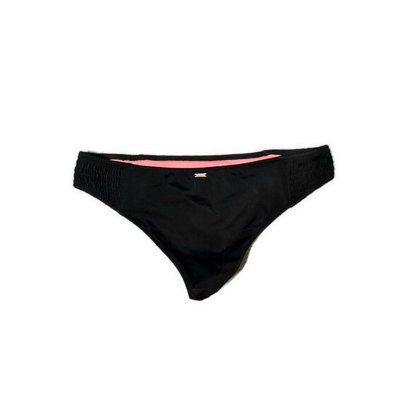 victorias secret pink Solid black bikini Outside bottom pink inside Small - Picture 2 of 3